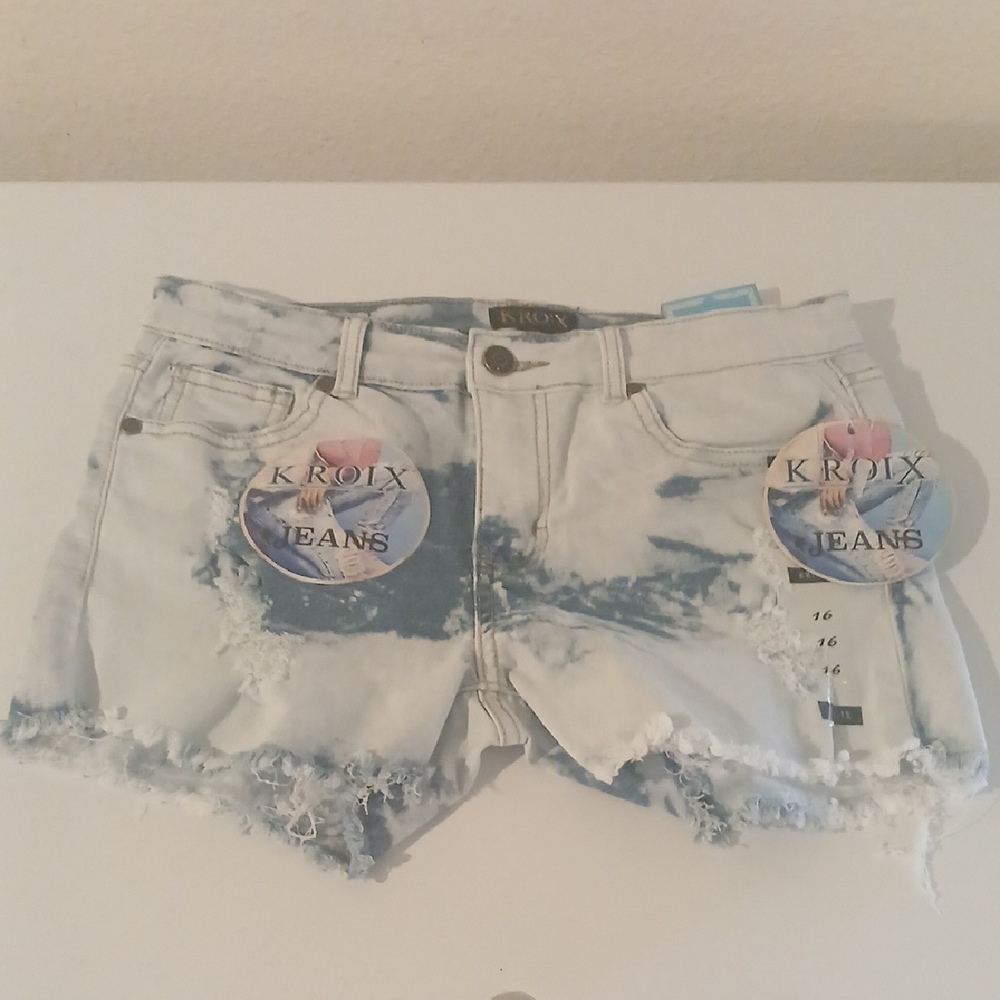 Women's Distressed Blue Jean Shorts